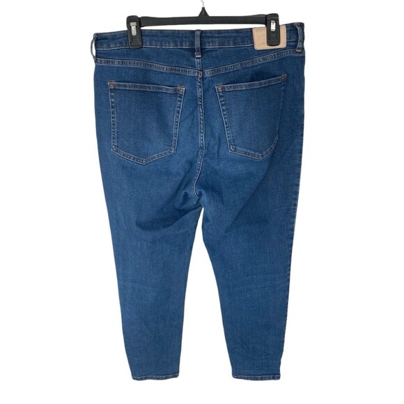 Everlane The Curvy High Rise Skinny Crop Jeans Size‎ 32 Medium Wash - Picture 3 of 4